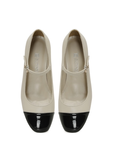 Butigo 25k-2039 5pr Bej Kadın Topuklu Ayakkabı 000000000102042786 Bej-sıyah