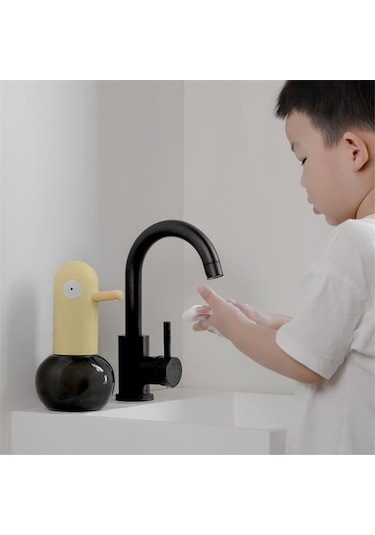 Xiaaokeji Köpük Sabunluk Temassız Ördek Şeklinde Sabunluk 400ml Sarı