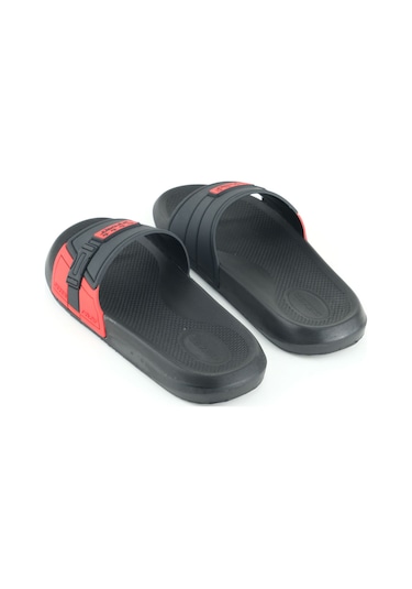Gezer Sport Erkek Yazlık Pu Islak Zemine Uygun Günlük Ev Banyo Bahçe Havuz Terlik Siyah-kırmızı Siyah - Kırmızı