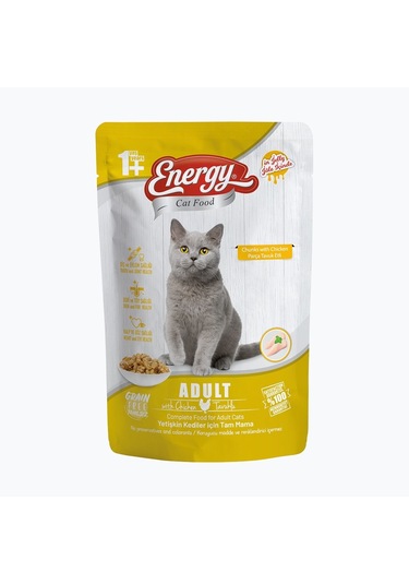 Energy Tavuklu Yetişkin Yaş Kedi Maması - 85 G