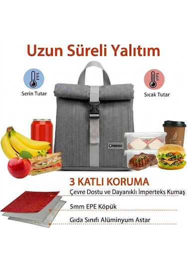 Frelso Termal Beslenme Çantası Gri