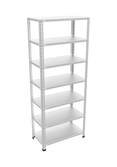 Çelikrafburada 7 Katlı Çelik Galvaniz Arşiv Rafı Depo Rafı Kiler Rafı 43x60x250 Dx51 Kalite Gümüş