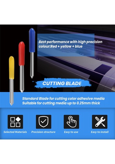 30 Adet 30 45 60 Derece Roland Plotter Bıçak Ofseti