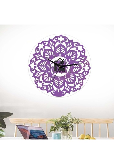 Pazly Suntek Saatler Saati Mor1-300x300x4mm Mor1 Livingroom Kuvars İslami Duvar Gg Çok Renkli