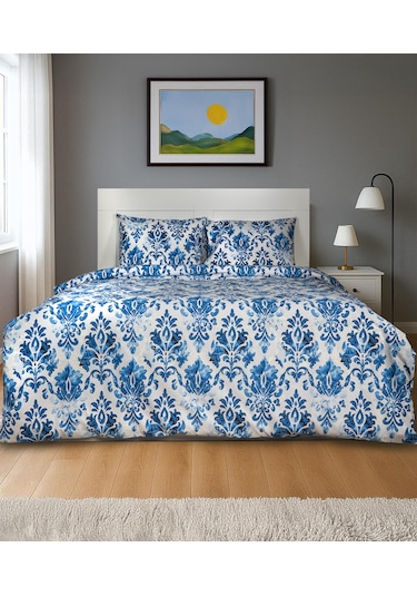 Cotton Collection Tek Kişilik Nevresim Seti Akdeniz Renkli