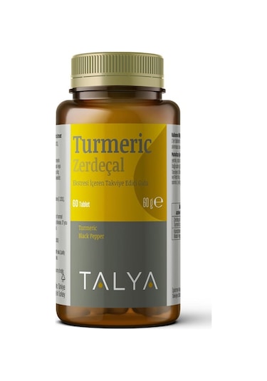 Talya Turmeric Zerdeçal Eki İçeren Takviye Edici Gıda 60 Tablet