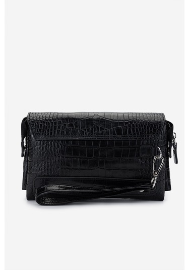 Valmenti Erkek Hakiki Deri Siyah Kroko El Çantası 147 895 Erk Cnt Y25 Sıyah Kroko Siyah