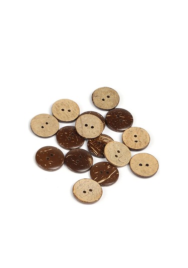 Dekoratif Hindistan Cevizi Düğmeleri 20mm 20 Adet 399227171