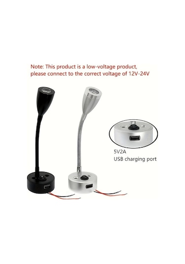 Trendooze Gaojunshop01 1 Adet Mryc Led Masaüstü Spot Işık Ayar Düğmeli Gümüş 3w Ayrıntılı Beyaz Işık