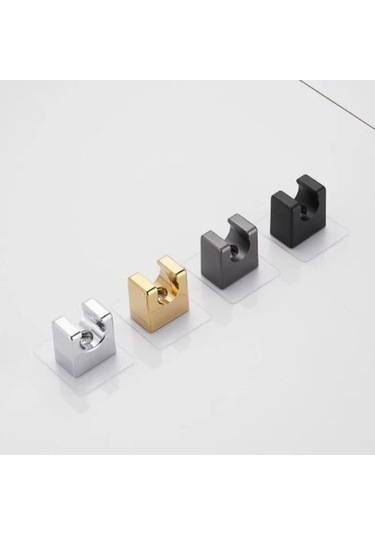 Primepickings Siyah Kullanışlı Ayarlanabilir Cilalı Kendinden Yapışkanlı El Emme Matkapsız Duş Başlığı T 2 Katlı Gri