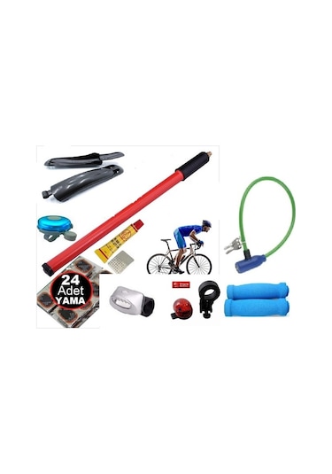 Bisiklet  Aksesuar Tamir Seti 7 Parça Çok Renkli
