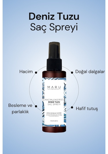 Maru Hacim Veren Deniz Tuzu Saç Saç Sprey 100 ML