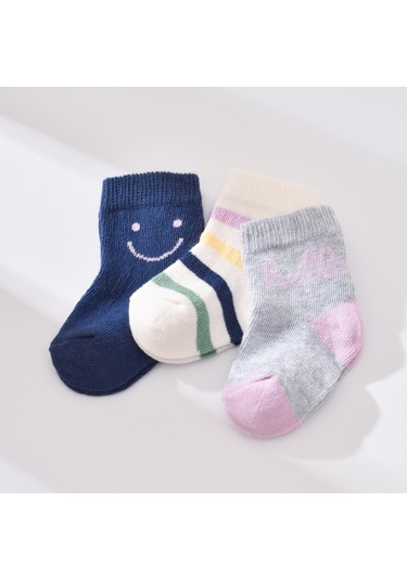 Biorganic Smile 3'lü Kız Bebek Çorabı 68451