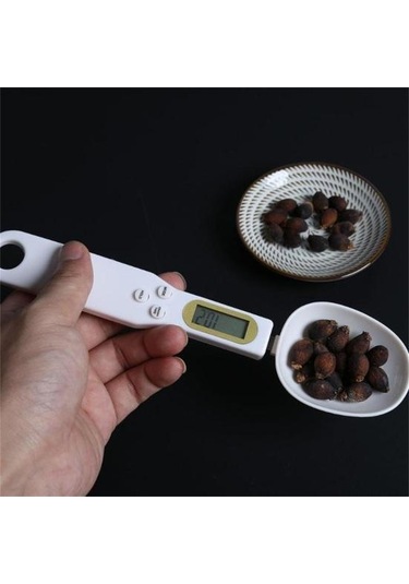 Siyah Büyük Mutfak Terazisi Sıhhi Çok Fonksiyonlu Plastik Mini Dijital Kaşık Ölçeği