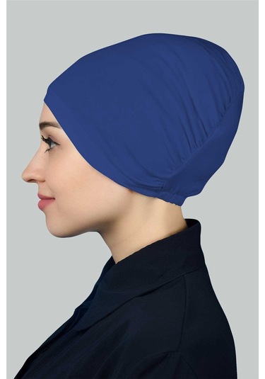 Altobeh Hazır Pratik Geçmeli Lastikli Tesettür Bone - Açık Kot Açık kot