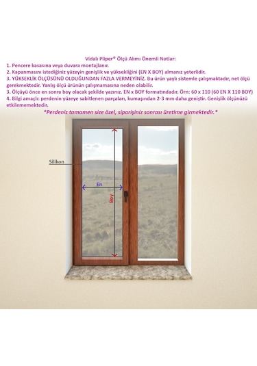 Pliper Vidalı - Cam Balkon Plise Perde Seri 1