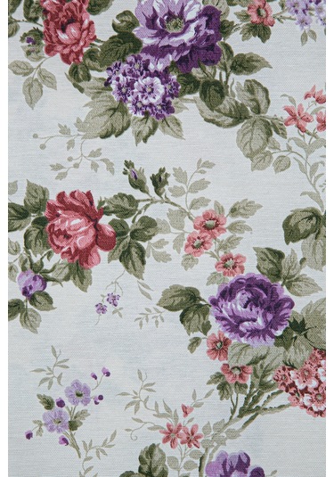 Duck Büyük Güllü Kırlent Kılıfı Mor V1 40x40 Mor