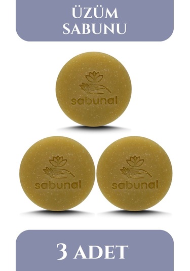 Sabunal Üzüm Sabunu 3 Adet - Cilt Elastikiyet Sabunu