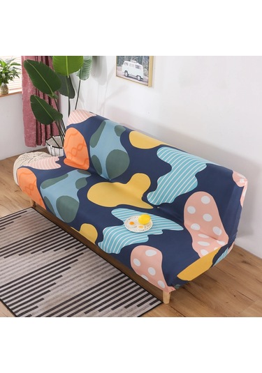 Yaozixa Yaygın Polyester Koltuk Yatağı Koruyucu Örtüsü - Elbisesiz, Makine Yıkama Uygun, Kaymazsız, Desenli Ev Mobilya Koruması Çok Renkli