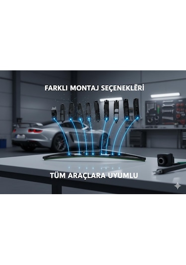 Space Premium 9 Aparatlı Hibrit Arka Silecek Kilitli Model 38 Cm Uyumlu