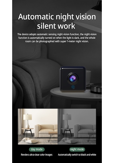 Jeemson Ev İçin Mini Akıllı Wifi Güvenlik Kamerası - 2k Ultra Hd, Otomatik Gündüz/gece Görüşü, Uzaktan İzleme