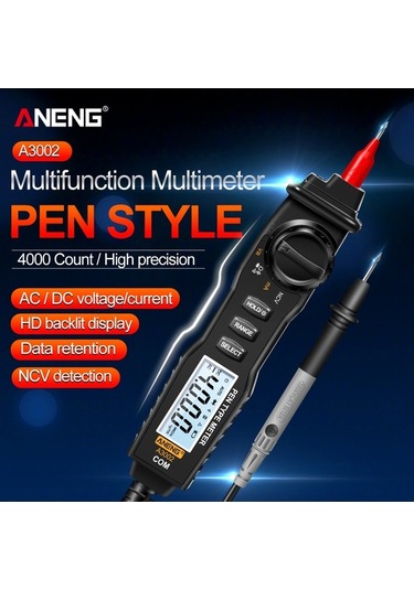 Besthome1 Aneng A3002 Kalem Multimetre - 4k Ölçüm, Ac/dc Voltaj, Direnç, Kapasite, Taşınabilir El Aleti
