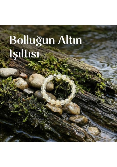 Açık Renkli Sitrin Taşı Lastikli Yüzük 3.5 MM Renkli