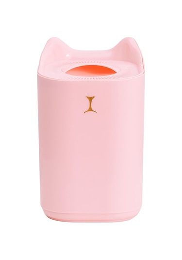 3.3l Usb Nemlendirici: Çift Fön, 3 Buhar Modu, 7 Renkli Gece Lambası, Otomatik Kapatma Kuru Yakma Koruması - Pembe