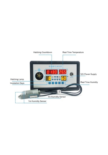 Ulzyvf Zfx-w9002 Yüksek Ve Termostatı Sıcaklık Nem Kuluçka Kontrol Hassasiyetli Dijital Cihazı - Fw