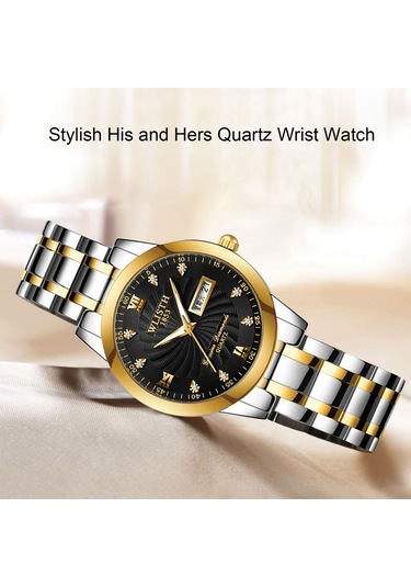 Yunboo Wlısth Q351 Kadın Kol Saati - Paslanmaz Çelik Kordon, 30m Su Geçirmez, Akıllı Gündem/tarih Gösterimi, Akşam Görünürlüğü, Zirve Kol Saati Çok Renkli