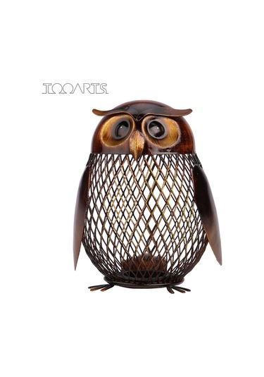 Jms Tooarts Baykuş Şekilli Metal Para Kutusu Ev Mefruşat Ürünleri Crafting Hediye