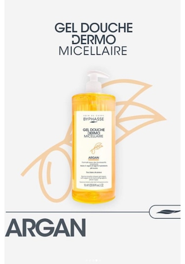 Byphasse Dermo Micellar Argan Oil Duş Jeli Tüm Ciltler İçin 1 L