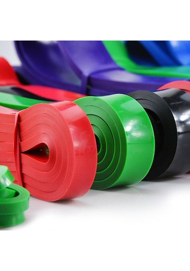 Sones Direnç Bandı Lateks Güç Antrenmanı Direnç Halkası Çekme Hareketi Destekli Halka Yoga Elastik Bant, Özellikler: 2080x4.5x64mm Mavi