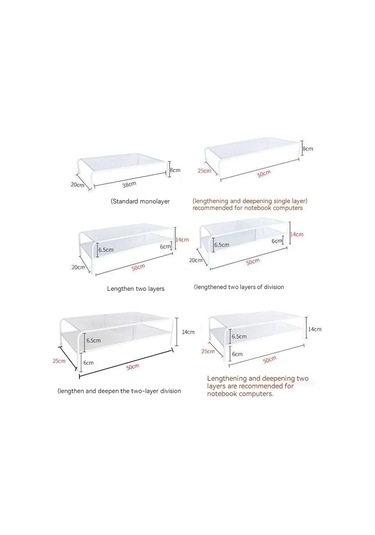 Sones Bilgisayar Monitörü Yükseltilmiş Braketli Masa Ferforje Raf Düzenleyici, Özellikler: Çift Katmanlı