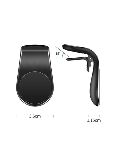 Hobibahçem Havalanndırma Izgarasına Takılabilen Mandallı Mıknatıslı Oto Araç Içi Manyetik Telefon Tutucu Siyah