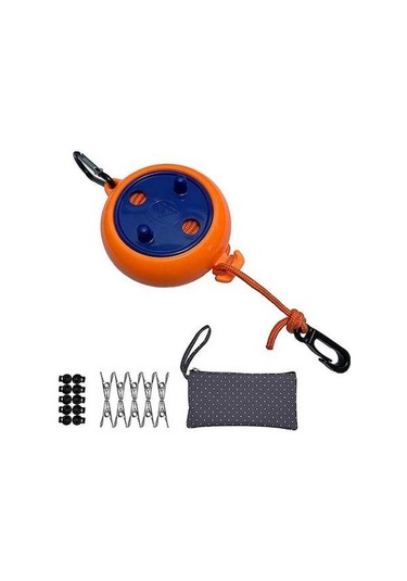 Ulzyvf Katlanabilir Seyahat İpi - Çamaşır Asma, Kamp İçin Pratik Turuncu