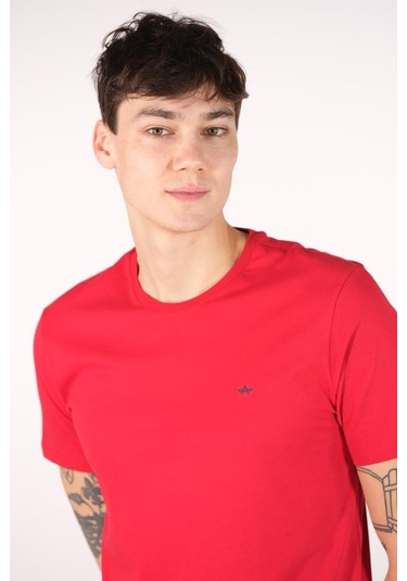 Arma Erkek Büyük Beden Bisiklet Yaka Tişört Y22374868501 Kırmızı