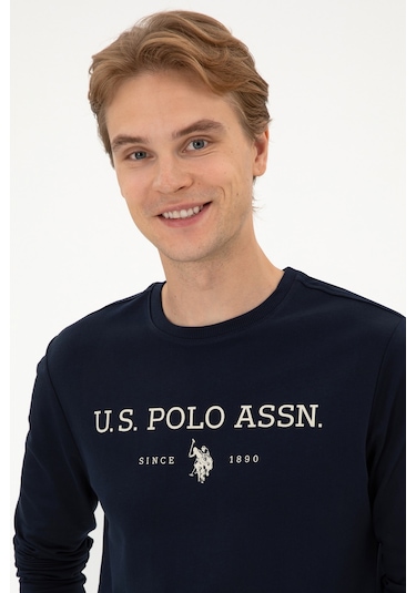 U.S. Polo Assn. Erkek Regular Fit Bisiklet Yaka Lacivert İnce Basic Sweatshirt 50313743-VR033 U.S. Polo Assn. Erkek Regular Fit Bisiklet Yaka Lacivert İnce Basic Sweatshirt 50313743-VR033
