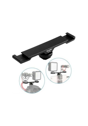 Novahub Profesyonel Video Montaj Kolu: Ulanzi Pt-2 Çift Başlı Sıcak Ayakkabı Yuvası