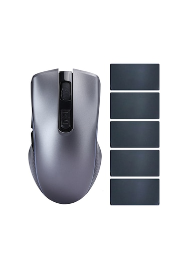 Kablosuz Bluetooth Şarj Edilebilir Çift Modlu Sessiz Oyun Ofis Faresi 2.4g Uzay Grisi