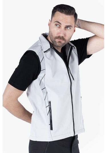 Tiger Softshell Yelek Açık Gri - Siyah