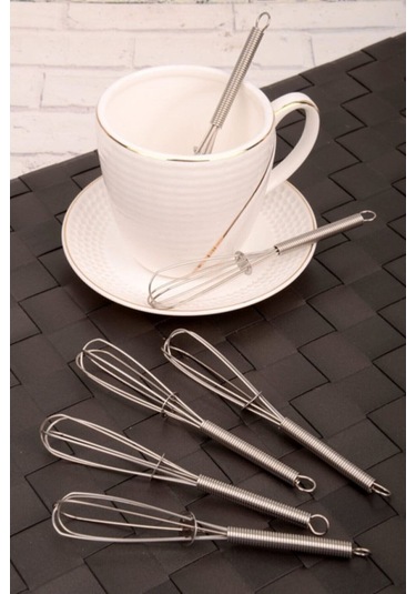 Büro Ev Ofis Mutfağı İçin 6adet Yaylı Çırpıcı Stil Karıştırıcı Çay Kaşığı Diğer