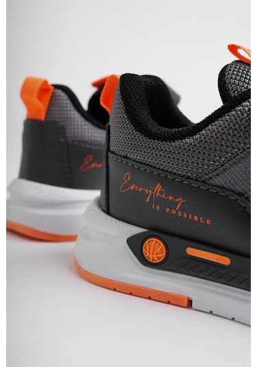 Muggo Gumball Garantili Bağcıklı Ve Cırtlı Unisex Çocuk Sneaker Spor Ayakkabı Füme