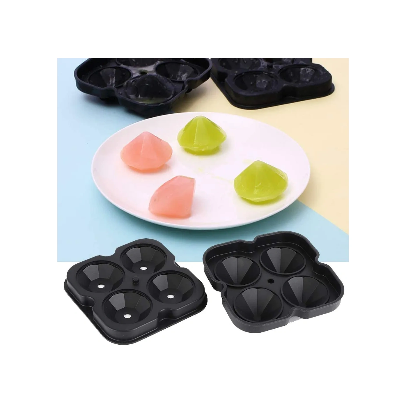 River World Buz Yapma Kalıbı Şekli Elmas Çok Renkli