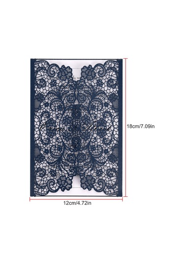 Springsun "10 Adet İnci Kağıdından Zarif Çiçek Desenli Davetiye Kartları - Düğün, Doğum Günü, Yıldönümü İçin" XL