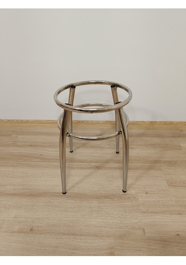 Evko Mobilya Tabure, Bar Taburesi, 2'li Tabure, Metal Ayaklı Tabure - Kahverengi