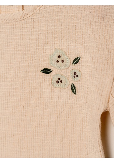 Kd53403 Şile Bezi Nakışlı Bluz & Pantolon Takım 6-36 Ay Mint