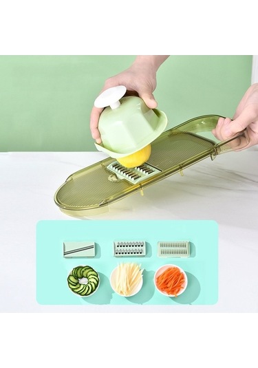 Primepickings Mutfak El Korumalı 3 Bıçaklı Meyve-sebze Dilimleyici, Patates Ve Salatalık Kesici Diğer