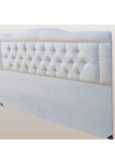 Dk 150'lık Tay Tüyü Krem Kumaş Dolgun Kapitone El Yapımı Çift Kişilik Başlık