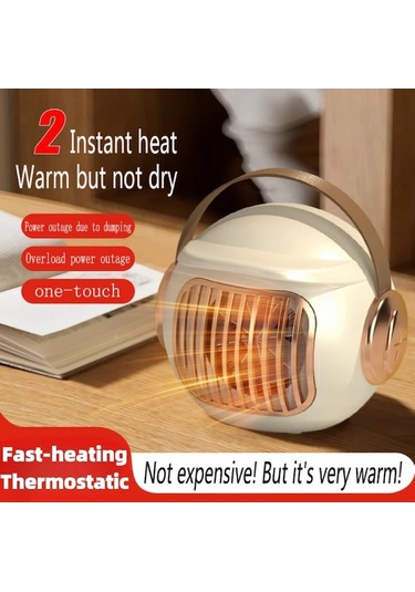 Trendooze Küçük Alan 500w Taşınabilir Isıtıcı, Hızlı Isıtır, Hafif Masaüstü